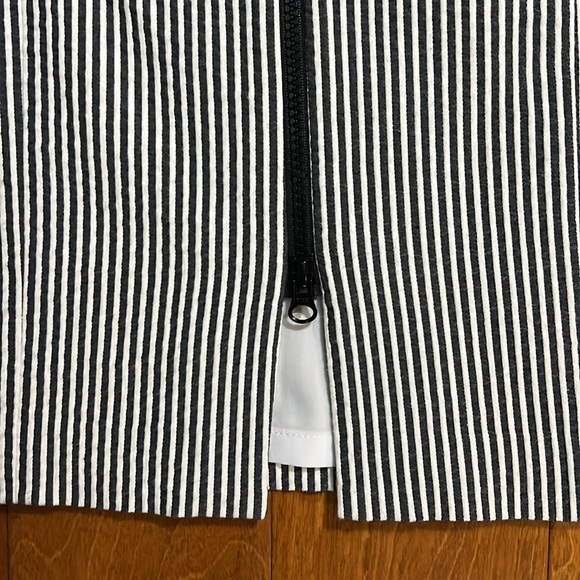 J’ENVIE New York Stripe Knee-Length Pencil Skirt Size 10 Office Coastal Nautical - Picture 9 of 10